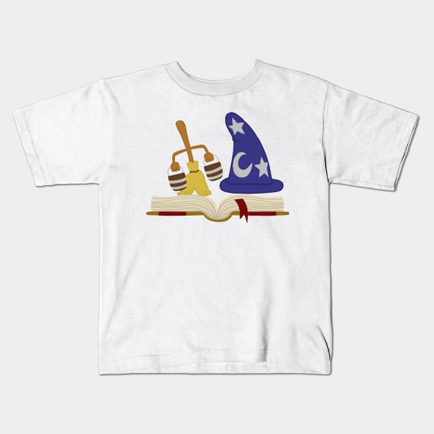 Sorcerer’s Apprentice Kids T-Shirt by lyndsiemark